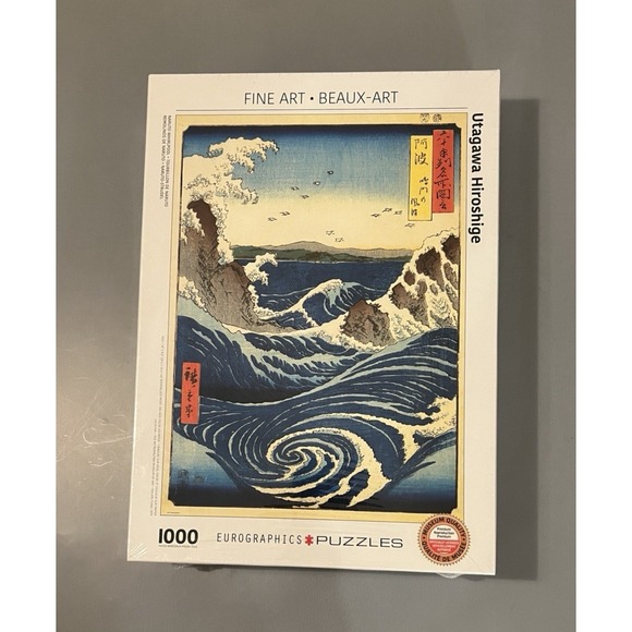 Naruto Whirlpool by Utagawa Hiroshige Fine Art Puzzle by Eurographics New - Picture 1 of 3